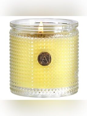 Aromatique Orange & Evergreen Candle with Textured Glass NEW
